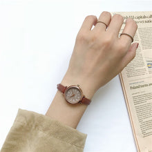 Load image into Gallery viewer, Retro Brown Women Watches Qualities Small Ladies Wristwatches Vintage Leather Bracelet Watch Fashion Brand Female Quartz Clock