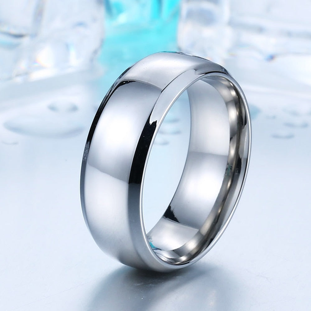 Skhek Punk Stainless Steel Black/Steel/Gold Ring For Men Women Korean Version Couple Simple Ring Fashion Jewelry Gift Never Fade