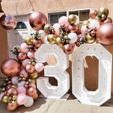 Load image into Gallery viewer, 101pcs Chrome Rose Gold Balloons Garland Arch Kit Pink White Ballon for Baby Shower Wedding Birthday Christma Party Decor Globos