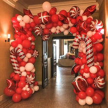 Load image into Gallery viewer, 142Pcs Christmas Balloons Garland Arch Big kit Christmas Red White Candy Star Ballon Gift Box Ballons for Christmas Party Decor