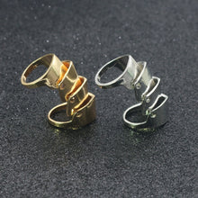 Load image into Gallery viewer, Skhek Alloy four-section movable joint ring exaggerated armor fashion punk style ring