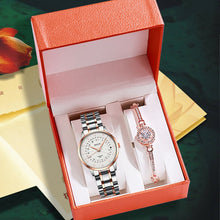 Load image into Gallery viewer, Christmas Gift Luxury Quartz Watch Women watches Bracelet box set Ladies waterproof Steel Women&#39;s Calendar Watches gift Clock Relogio Feminino