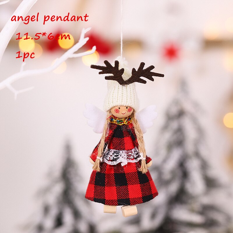 Christmas Gift 2021 New Year Natal Cute Angel Doll Xmas Tree Ornaments Noel Deco Christmas Decorations for Home Navidad 2020 Decor Santa Gifts