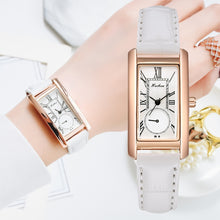 Load image into Gallery viewer, Christmas Gift Fashion Watch For Women Dress Leather Rectangle Ladies Bracelet Watch Simple Casual   Female Quartz Women White Wrist Clock Gift