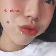 Load image into Gallery viewer, New Arrival Fake Lip Ring Stud Fake Nose Ring Eyebow Ring Dimple Sticker Fake Piercing Body Jewelry Punk Smiley Piercing