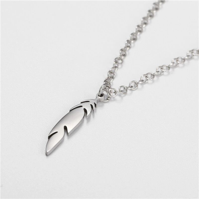 Skhek European and American hip-hop necklace men's jewelry simple personality wild street long stainless steel pendant necklace
