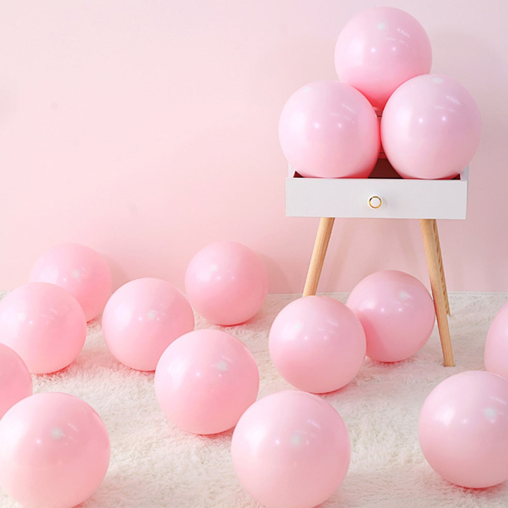 30/50pcs  5/12/ 10inch Macaron Latex Balloon Pastel Pink White Color Ballon Wedding Party Birthday Decoration Baby Shower Decor