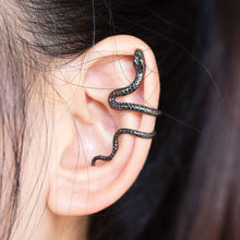 Load image into Gallery viewer, 1PC Snake Earring Cuff  Ear Clip on Earrings  Fake Piercing  Clip on Statement Brass Earrings False Helix Piercing Fake Septum