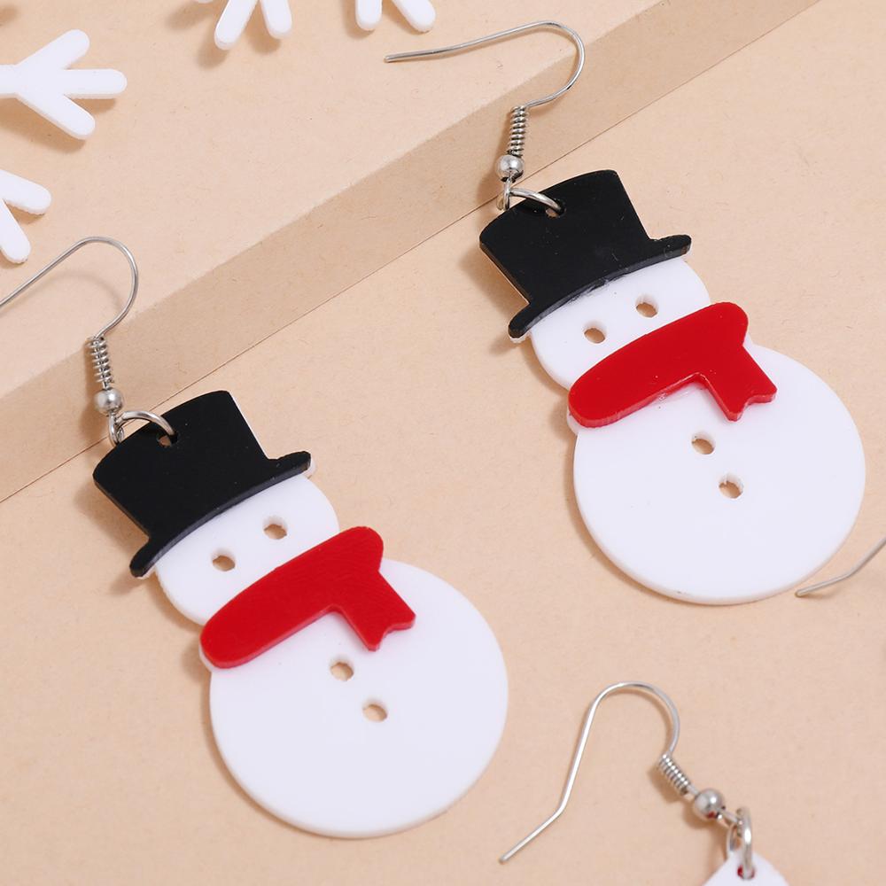 Christmas Gift Cute Christmas Drop Earrings for Women Fashion Street Style Snowman Snowflake Stockings Dangle Earrings Jewelry Gifts Oorbellen