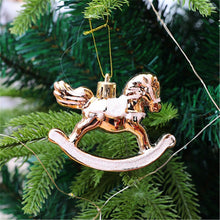 Load image into Gallery viewer, Christmas Gift Christmas Tree Decoration Pony Plastic Plating Rocking Horse Pendant Home Decor Hanging New Year 2022 Gift Christmas Ornaments