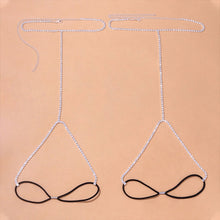 Load image into Gallery viewer, Skhek 2Pcs/Set Fashion Simple Sexy Rhinestone Leg Chain For Women Double Row Beach Thigh Chain Crystal Bikini Body Jewelry