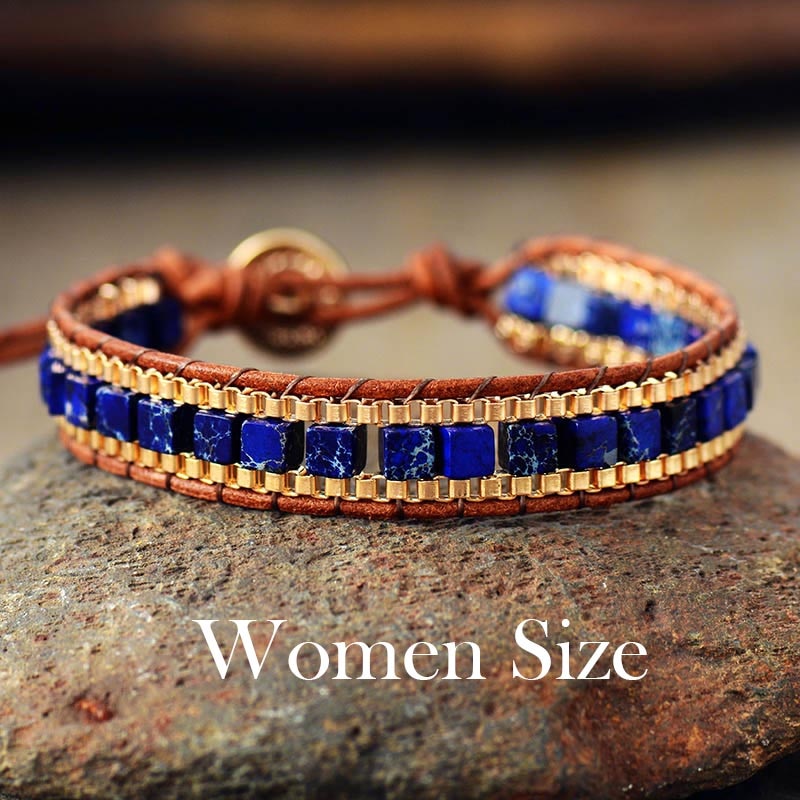 Skhek New Women Wrap Bracelets Turquise Stones Gold Chain Woven Wrap Bracelet Bohemian Statement Jewelry Dropship
