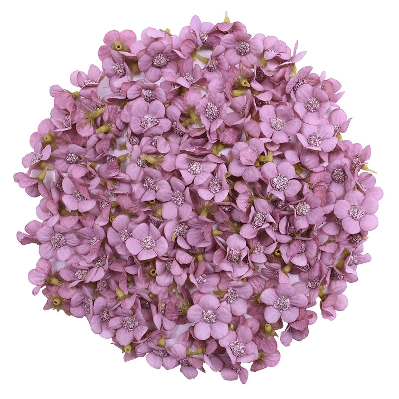 50Pcs 2cm Multicolor Daisy Flower Heads Mini Silk Artificial Flowers for Wreath Scrapbooking Home Wedding Decoration