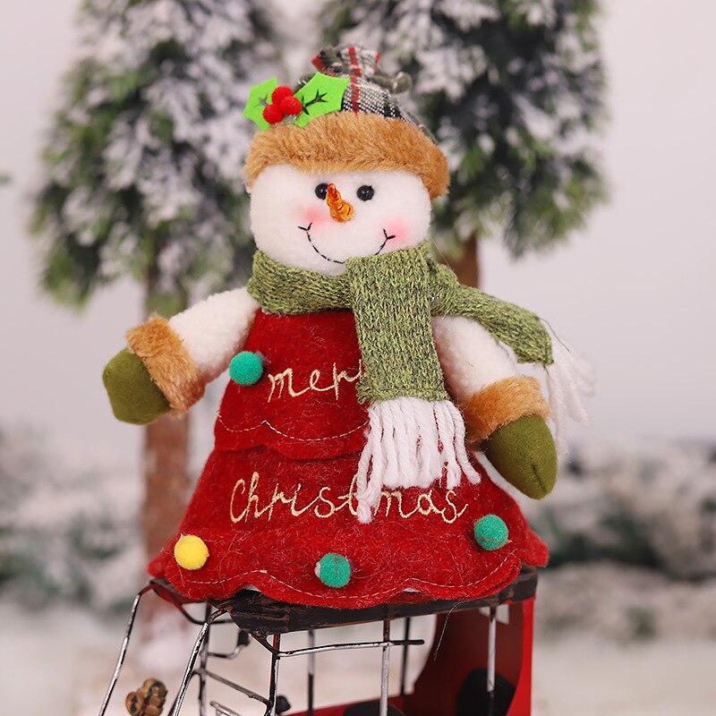 Christmas Gift 2022 New Year Santa Claus Snowman Elk Christmas Dolls Navidad Noel Deco Doll Xmas Tree Christmas Decoration for Home Kid Gift