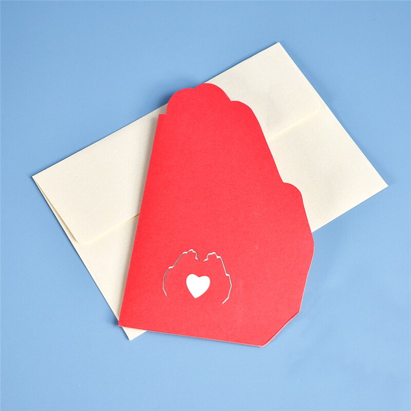 3D Love in the hands Romance Pop-Up Cards Valentines Day Anniversary Mothers Day Greeting Cards