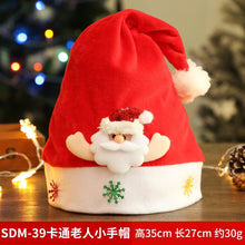 Load image into Gallery viewer, Christmas Hats Adult Children Cartoon Hat Antlers Old Man Snowman Deer Velvet Dress Up Holiday Gift Hat Christmas Decoration