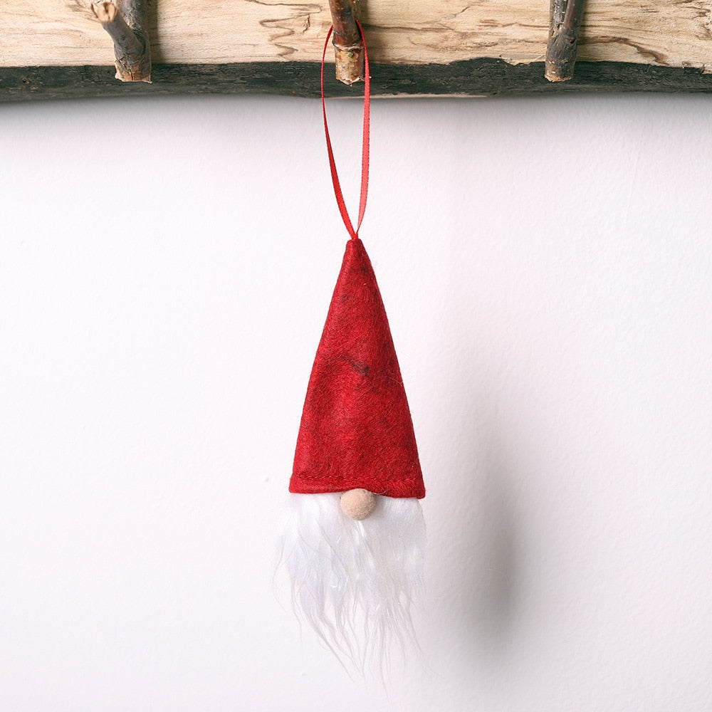 2021 Happy New Year Christmas Ornaments DIY Xmas Gift Santa Claus Snowman Tree Pendant Doll Hang Decorations for Home Noel Natal