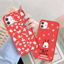 Load image into Gallery viewer, UIGO Cartoon Christmas Phone Case For iPhone 13 11 12 Pro Max 7 8 6 6S Plus 12 Santa Claus Lovely Cover For iPhone XR X Xs SE