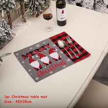 Load image into Gallery viewer, Christmas Gift Navidad Christmas Placemats Individual Tablecloth Ornaments Xmas Santa Claus Table Mats Dining Room Table Decor New Year 2022