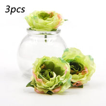 Load image into Gallery viewer, 1Set Happy Wedding Acrylic Cake Topper With Artificial Silk Flowers Head Party Decoration DIY Gift Rose Baking Supplies