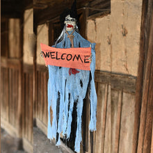 Load image into Gallery viewer, SKHEK Halloween Hanging Ghost Decoration Door Hanging Ghost Festival Electric Toy Scary Skull Resin Bar Haunted House Ornaments