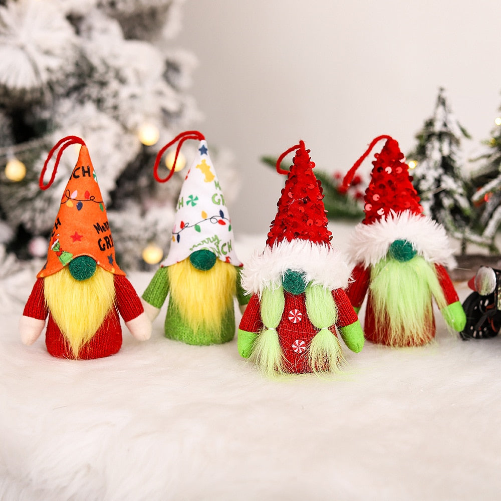 Leprechaun doll pendant with light Christmas Decoration Christmas Decorations For Home Christmas Decorations 2021 2022  natal