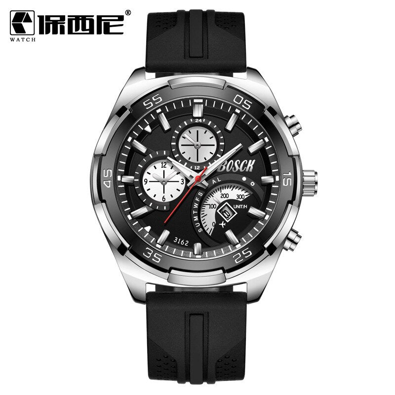 Christmas Gift Men Watches Luxury Brand Sport Quartz Watch Men Chronograph Waterproof WristWatch Stainless Steel Date Clock Relogio Masculino