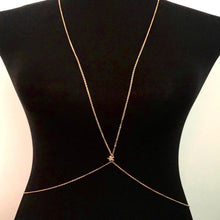 Load image into Gallery viewer, Sexy gold five pointed star waist chain Bikini Body Jewelry cross belt geometric waist belly body chain beach lady body jewelry