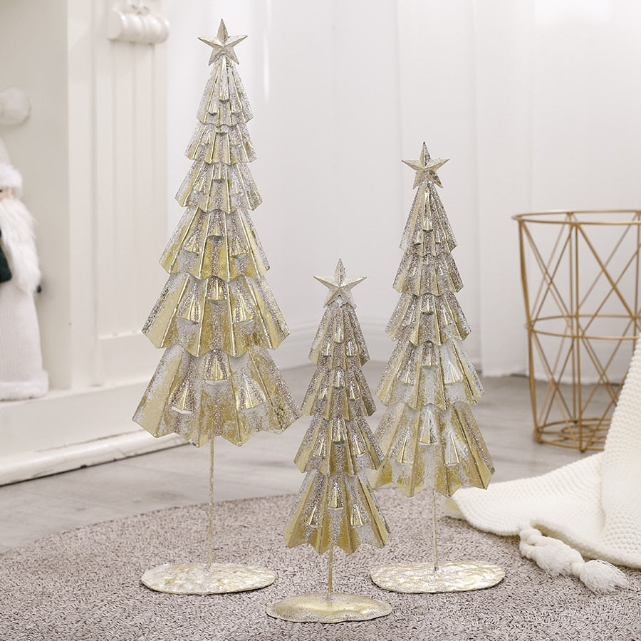 Iron Christmas Tree   christmas decoration for Home Fireplace / desktop Christmas Ornaments