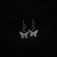 Load image into Gallery viewer, SKHEK Vintage Goth Tassel Butterfly Metal Chain Pendant Earrings For Women Egirl Party Accessories Jewelry
