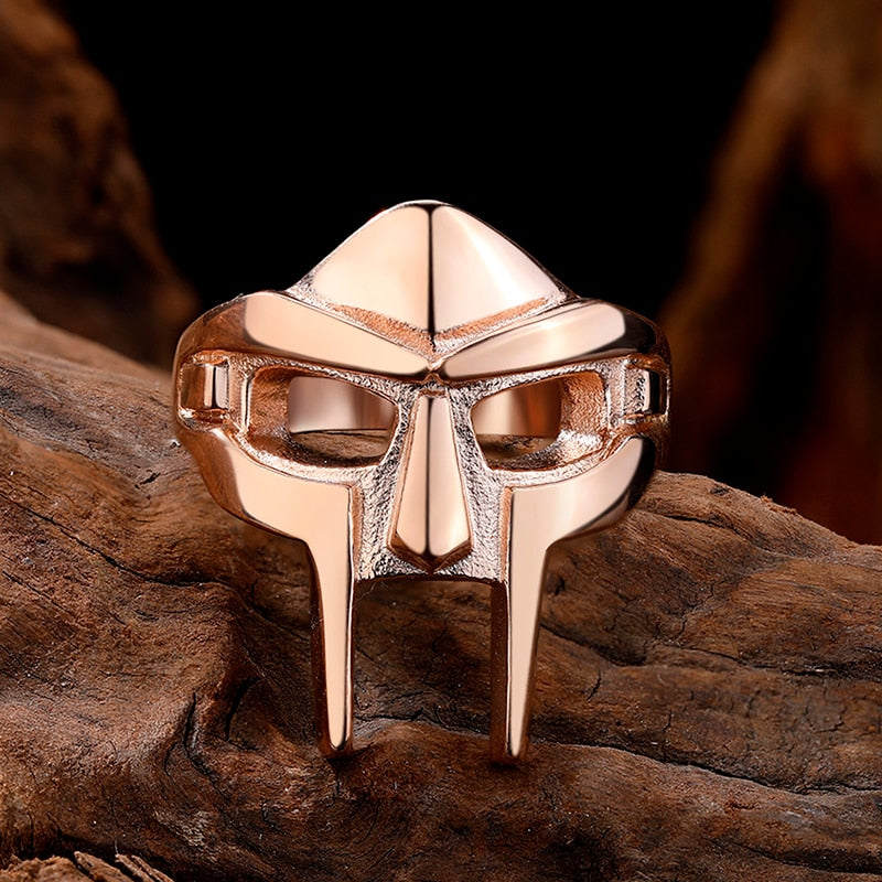 Skhek Classic Retro Mens Ring Punk Gothic Style Stainless Steel Mask Male Ring Accessories Jewelry For Male Party Best Gift OSR779
