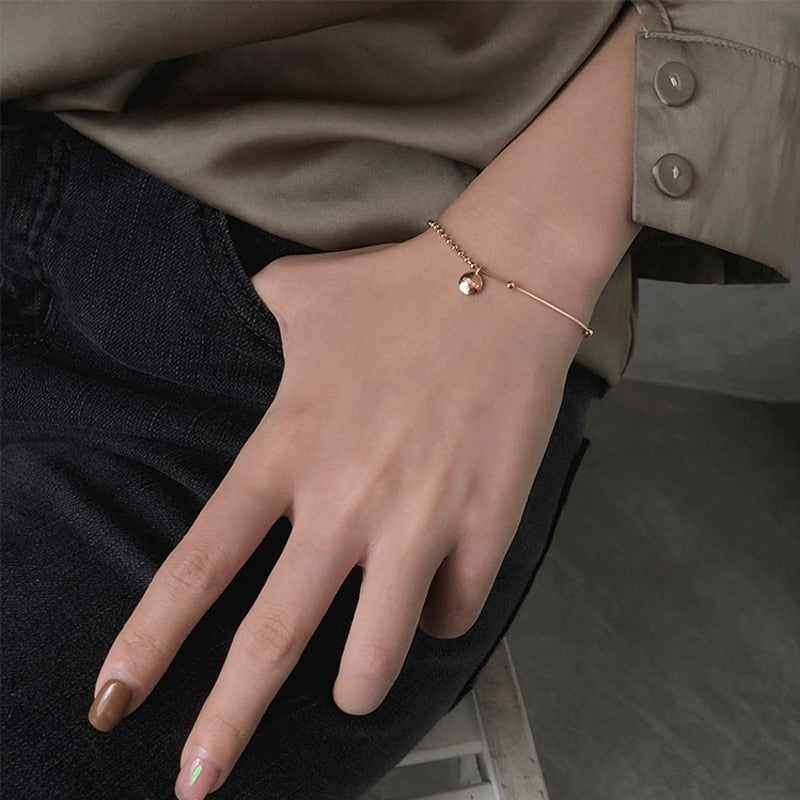 sterling silver Beads Bracelet & Bangle Adjustable Lucky Bracelet Women Fine Jewelry Accessories