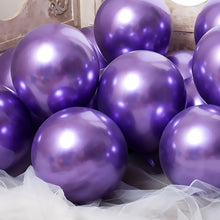 Load image into Gallery viewer, 20pcs Metallic Gold Silver Green Purple Ballon Wedding Happy Birthday Latex Balloons Metal Chrome Balloon Air Helium Baloon