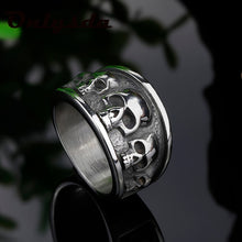 Load image into Gallery viewer, Skhek Punk Rock Gothic Style Stainless Steel Gothic Accessories Lost Skull Ring Anel Masculino Punk Jewelry Boyfriend Gift