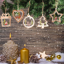 Load image into Gallery viewer, Happy New Year Decoration 2D 3D Wooden Hanging Pendants Star Xmas Tree Bell Wood Christmas Tree Toy Ornaments Decor For Home
