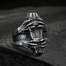 Load image into Gallery viewer, Skhek Punk Rock Us Size Ghost Claw Coffin Ring 316L Stainless Steel Band Party Biker Jewelry Dropshipping For Man Gift Anel