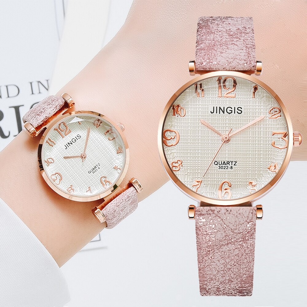 Christmas Gift NEW Fashion Watch Women Casual Leather Belt Watches Simple Ladies'  Big Dial Sport Quartz Clock Dress Wristwatches Reloj Mujer