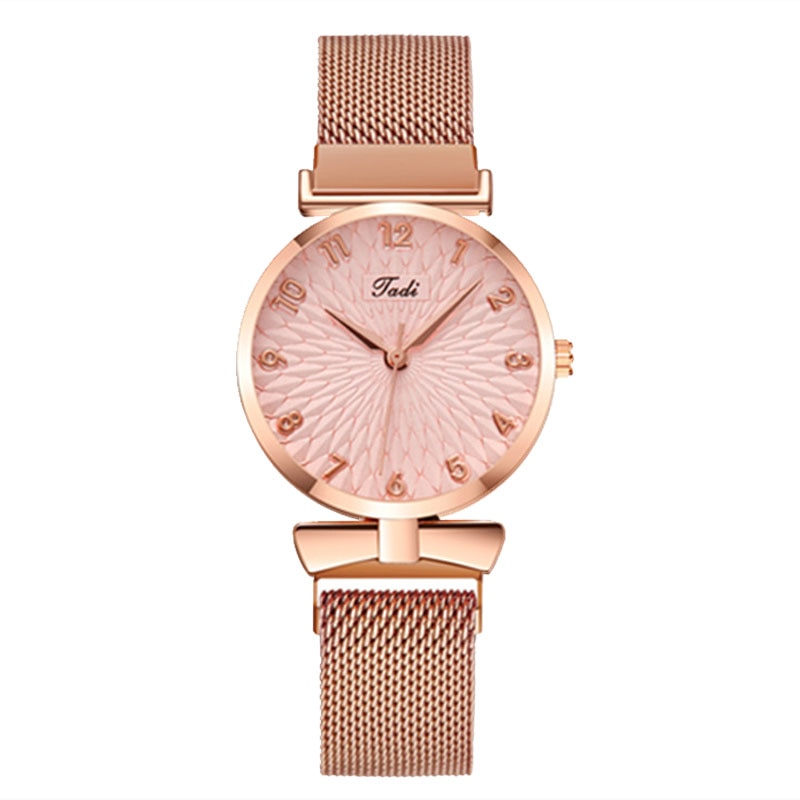 Christmas Gift Luxury Women Watches 6pcs Set Elegant Female Wristwatches Magnetic Mesh Band Rose Woman Watch Bracelet montre femme reloj mujer