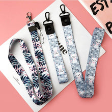 Load image into Gallery viewer, Cute Pattern DIY Ribbon Band Long&amp;Short Straps Keychain Women Girl Key Ring For Bag Car Phone Charms Gift Fashion Jewelry