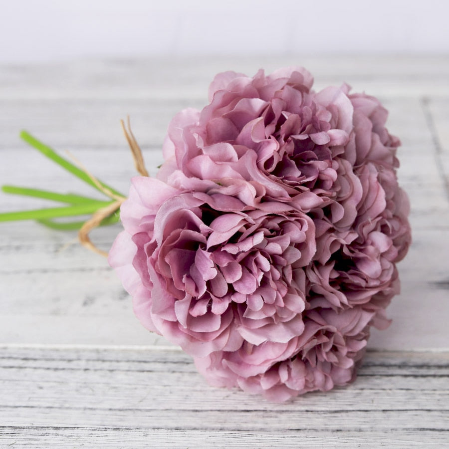 Skhek peony artificial artificial silk flowers for home decoration wedding bouquet for bride high quality fake flower faux living room