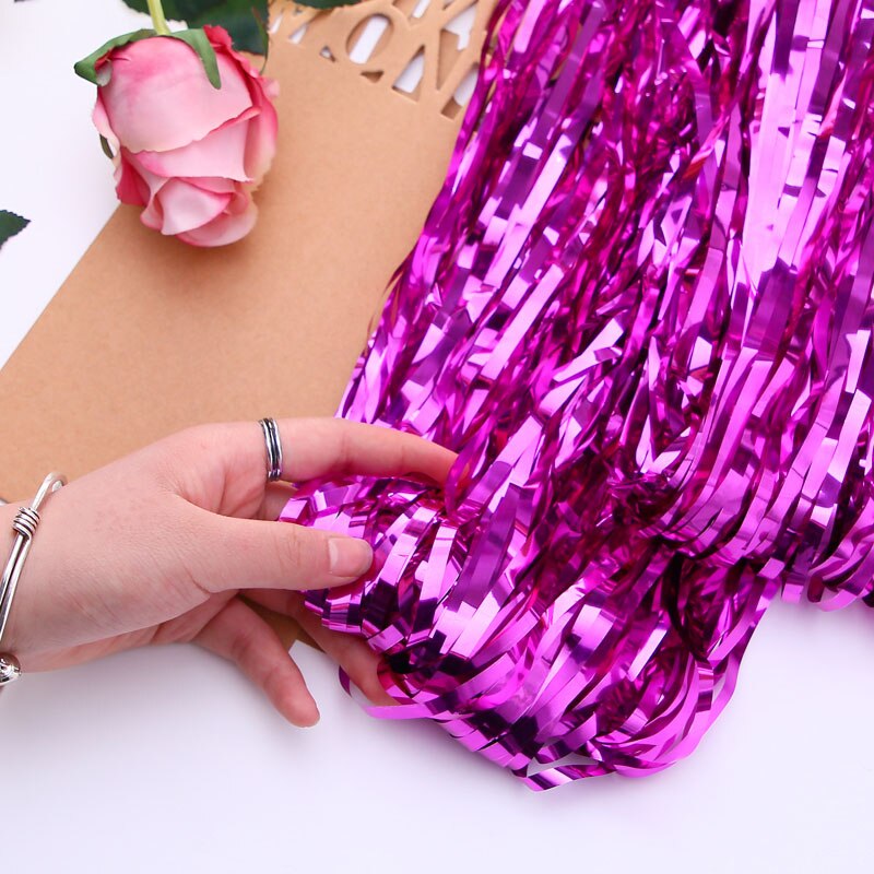 3M Bachelorette Party Birthday Backdrop Decoration Tinsel Foil Rain Curtain Adult Photo Booth Curtains Adult Anniversary Decor