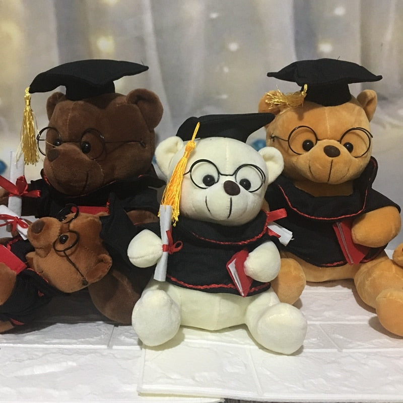 Skhek  Cute Graduate Dr. Bear Plush Toy, Animal Bear Plush Toy, Graduation Gift Doctor Bear Home Decoration