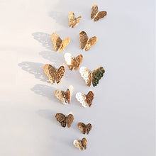 Load image into Gallery viewer, Skhek 12Pcs 3D Hollow Butterfly Wall Sticker For Home Decoration DIY Wall Stickers For Kids Rooms Party Wedding Decor Butterfly Fridge