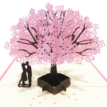 Load image into Gallery viewer, 3D Pop UP Card Wedding Cherry Tree Invitations Cards Valentine&#39;s Day Anniversary  Greeting Handmade Card Greeting Postcard Gifts