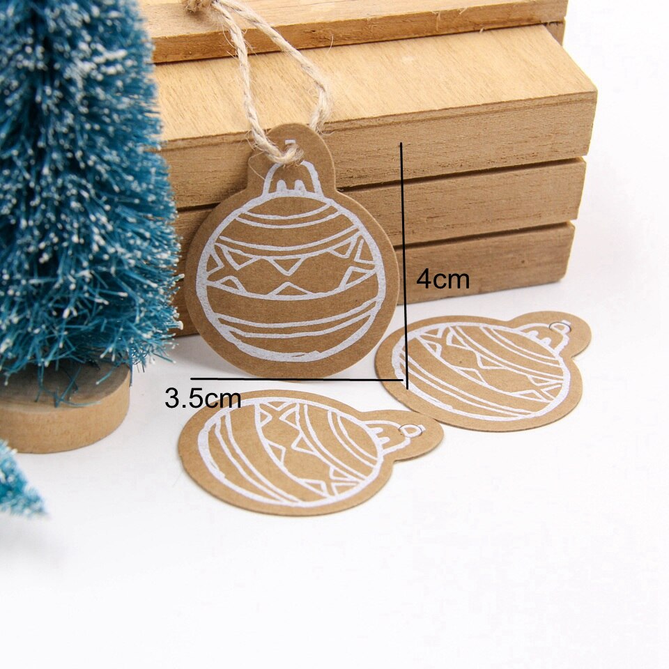 50PCS Kraft Paper Tags DIY Handmade/Thank You Multi Style Crafts Hang Tag With Rope Labels Gift Wrapping Supplies Wedding Favors