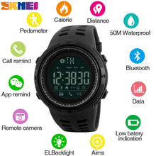Load image into Gallery viewer, Christmas Gift SKMEI Watch Men Women Call Reminder Bluetooth-compatible Wristwatches Mens Ladies SPort Watches reloj inteligente 1250