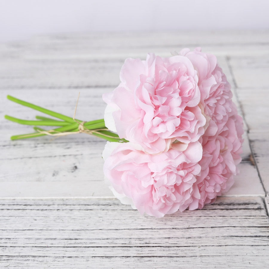Skhek peony artificial artificial silk flowers for home decoration wedding bouquet for bride high quality fake flower faux living room
