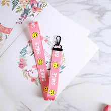 Load image into Gallery viewer, Smile Ribbon Band Keychain Key Chain Lanyard For Women Phone Case Wallet Short Long Ribbon For Bag Charms Car Key Ring Jewelry