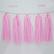 Load image into Gallery viewer, 5pcs Wedding Decoration  Rose Gold Tissue Paper Tassels Garland Bachelorette Birthday Party Baby Shower Anniversary Decor
