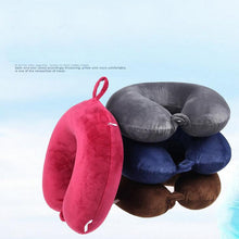Load image into Gallery viewer, Solid U Shaped Pillow Memory Foam Pillow Cushion Neck Headrest Soft Bed Sleeping Car Flight Airplane Travel Pillows